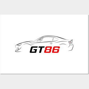 GT86 Silhouette Posters and Art